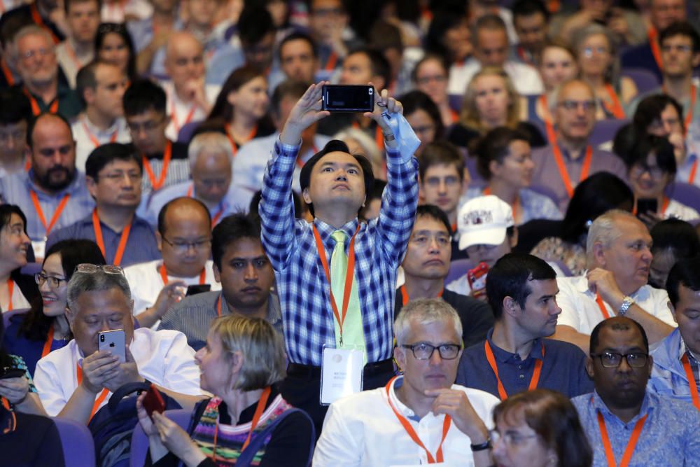 Instante de la inauguración en València del International Congress on Industrial and Applied Mathematics.