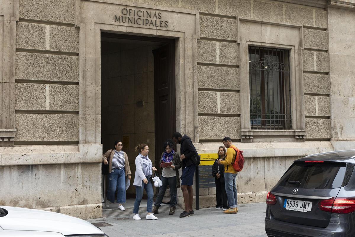 Oficina del padrón en el Ayuntamiento de València.
