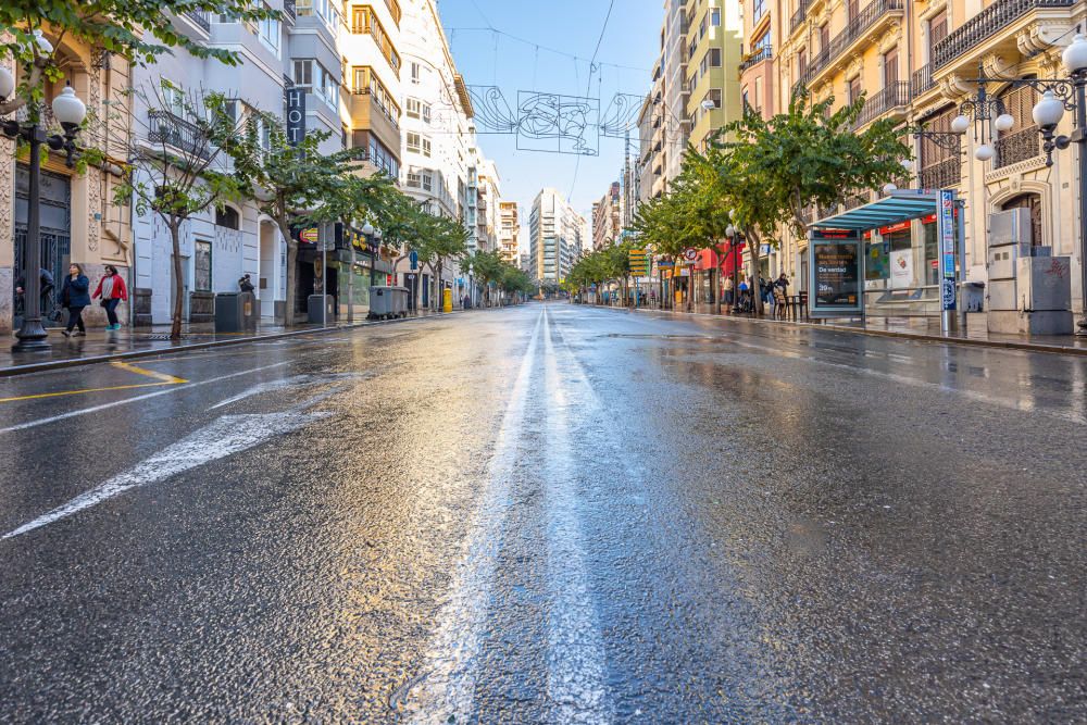 El centro de Alicante, tras el Carnaval