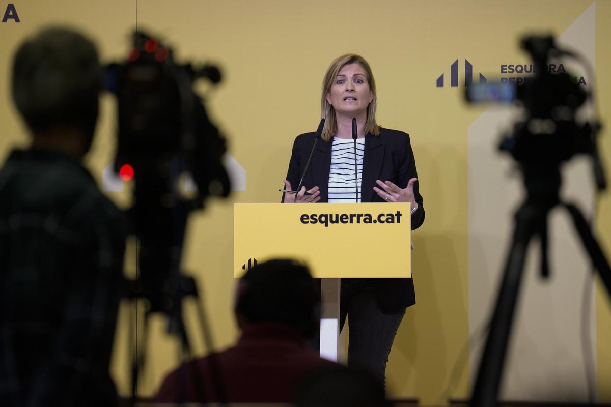 La portavoz de ERC, Raquel Sans, en una imagen de archivo.