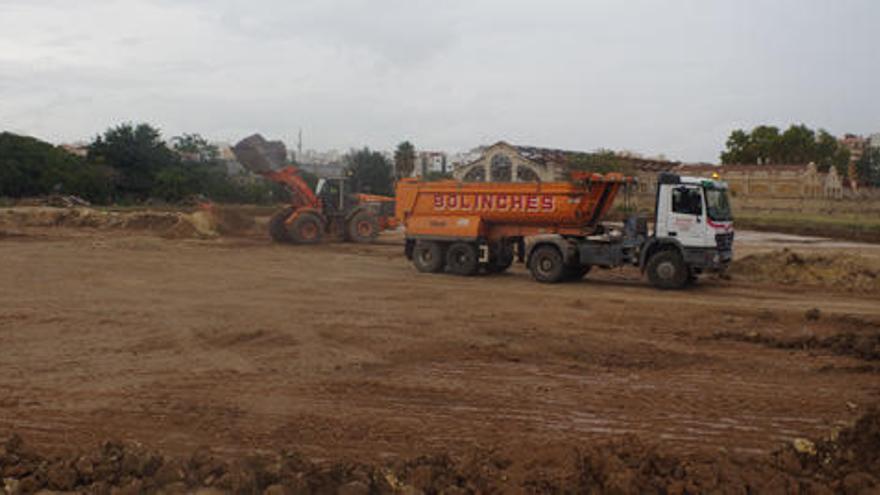 Trabajos de movimientos de tierras.