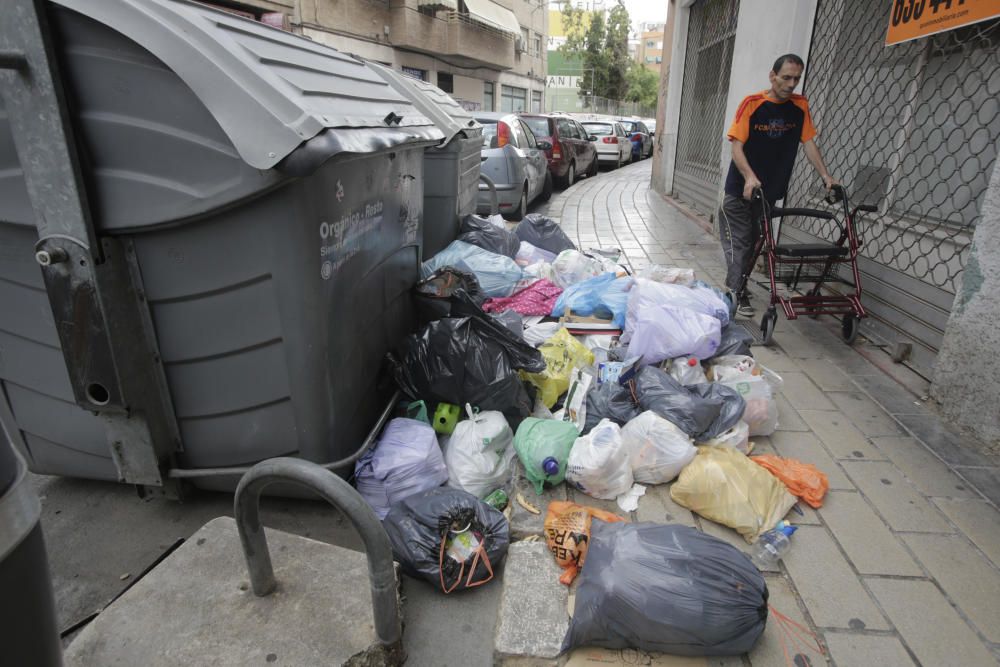 Basura en las calles de Alicante