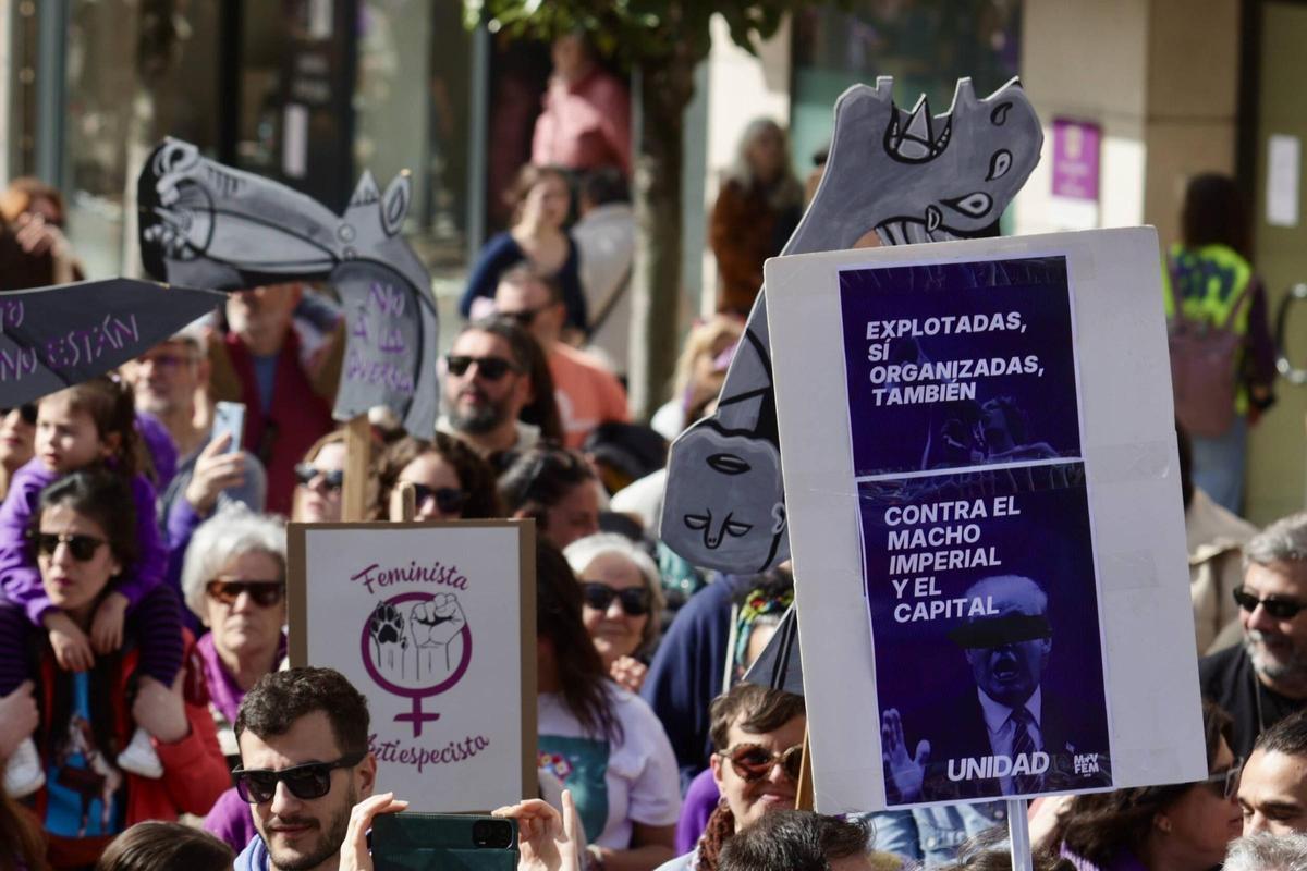 EN IMÁGENES: Un multitudinario y diverso 8M desborda las calles de Villaviciosa y celebra a la mujer rural
