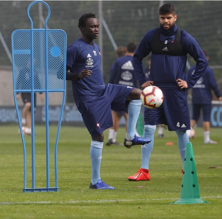 El Celta se ejercita en A Madroa pensando en el Espanyol