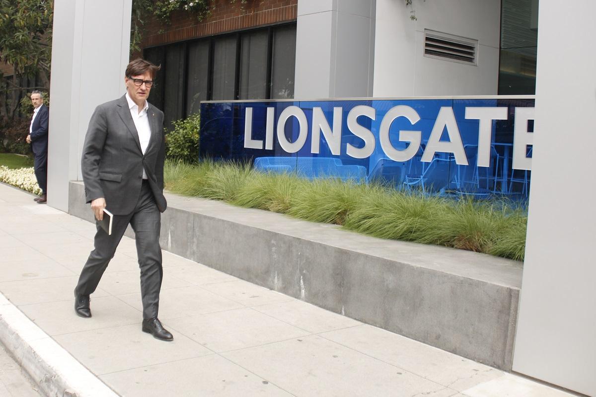 El president Illa, en su visita a Lionsgate