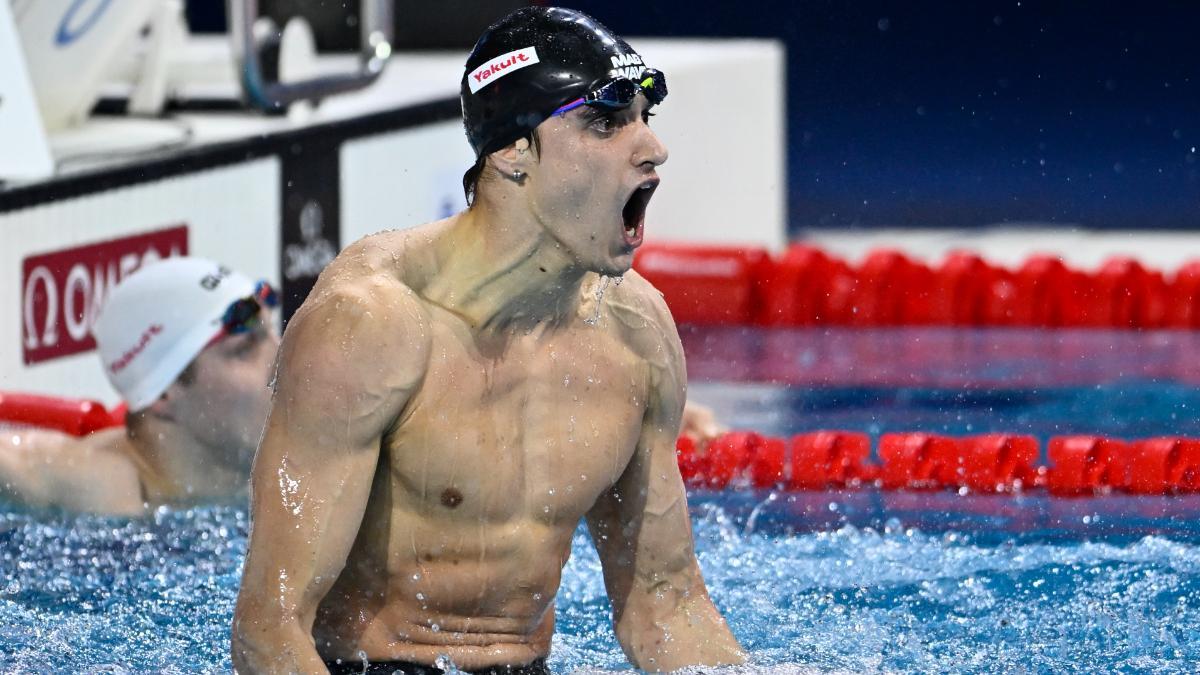 Carles Coll, tras su oro en 200 braza en el pasado Mundial en piscina corta Marti reacts after winning the 200-meter breaststroke final at the World Short Course Swimming Championships in Budapest, Hungary, on Friday, Dec. 13, 2024. (AP Photo/Denes Erdos)