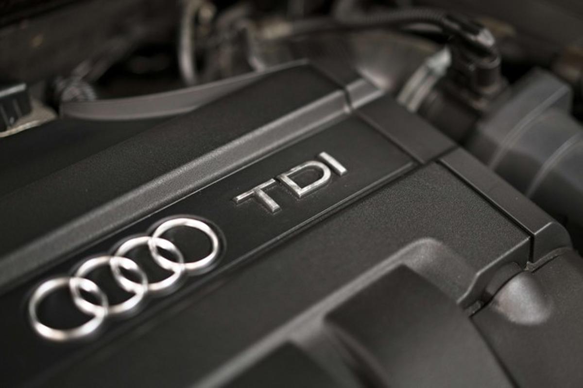 Un motor de l’Audi A3 TDI, un dels models dièsel fabricats per Volkswagen.