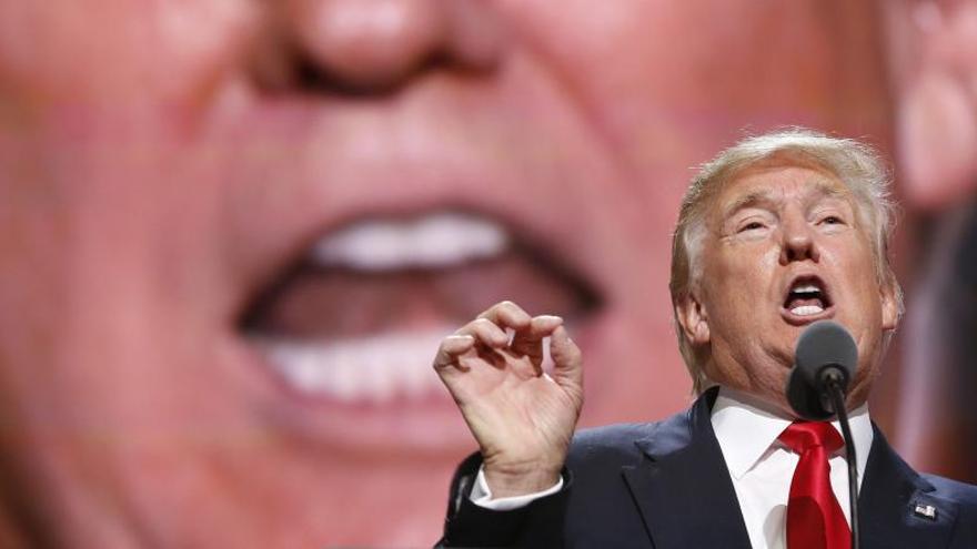 Donald Trump en la convención de Cleveland.