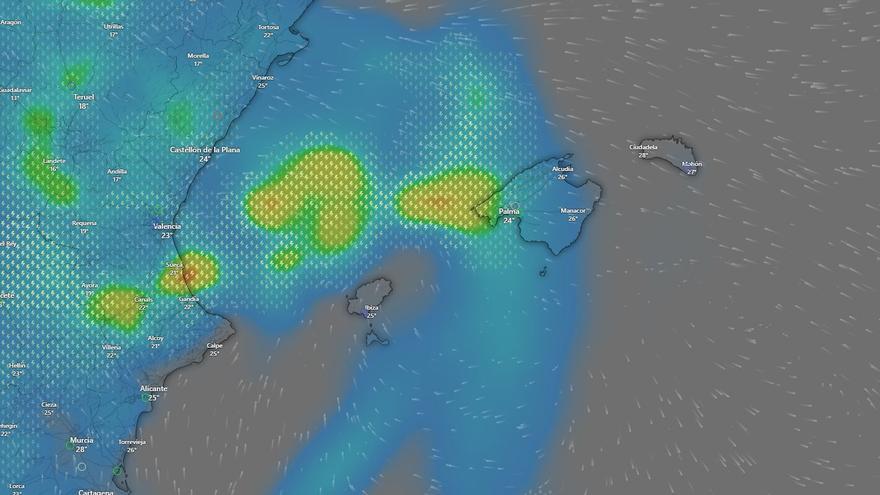 Radar meteorológico | Sigue las lluvias en Mallorca en directo