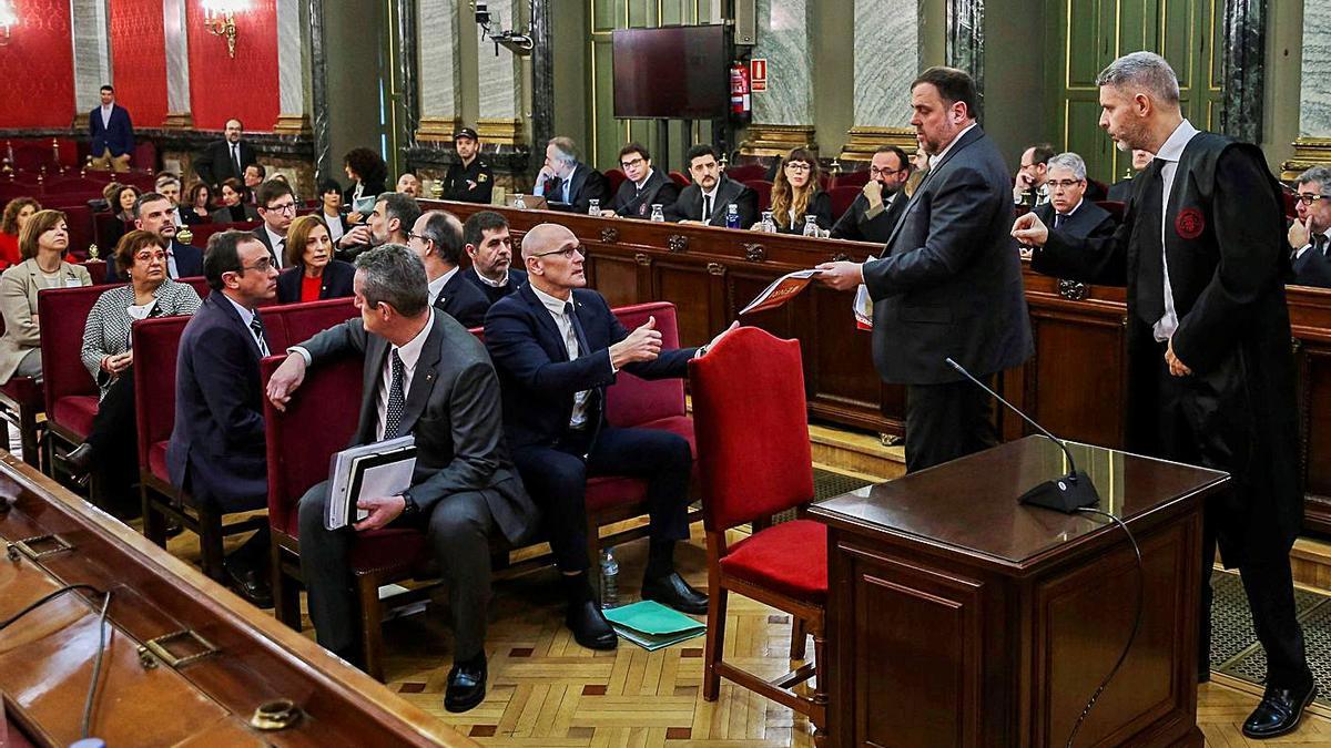 Els líders independentistes durant el judici al Tribunal Suprem  | ARXIU/EP