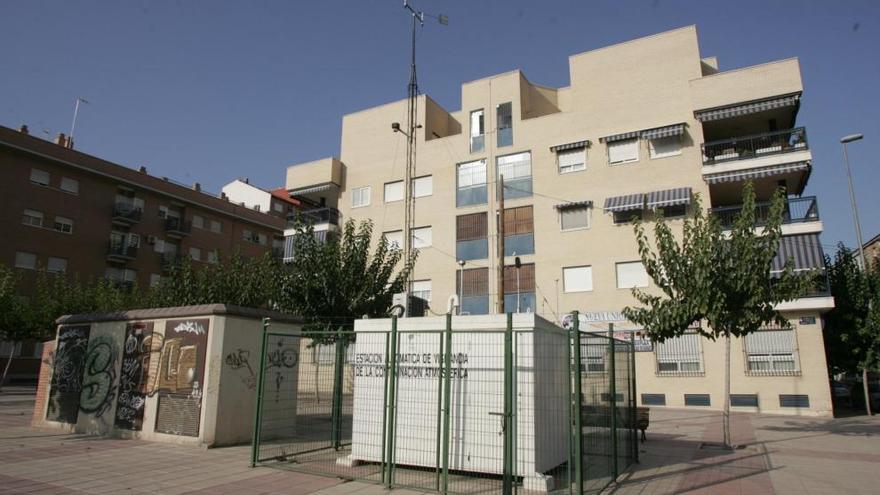 Estación de medición de la contaminación, en foto de archivo.