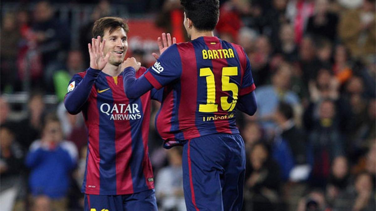 Marc Bartra, el último defensa del FC Barcelona en firmar un gol de cabeza y a balón parado