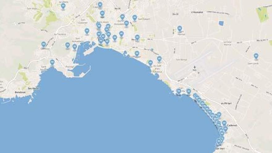 Playa de Palma und Innenstadt: Hier befinden sich die WLAN-Hotspots. Und es werden immer mehr.