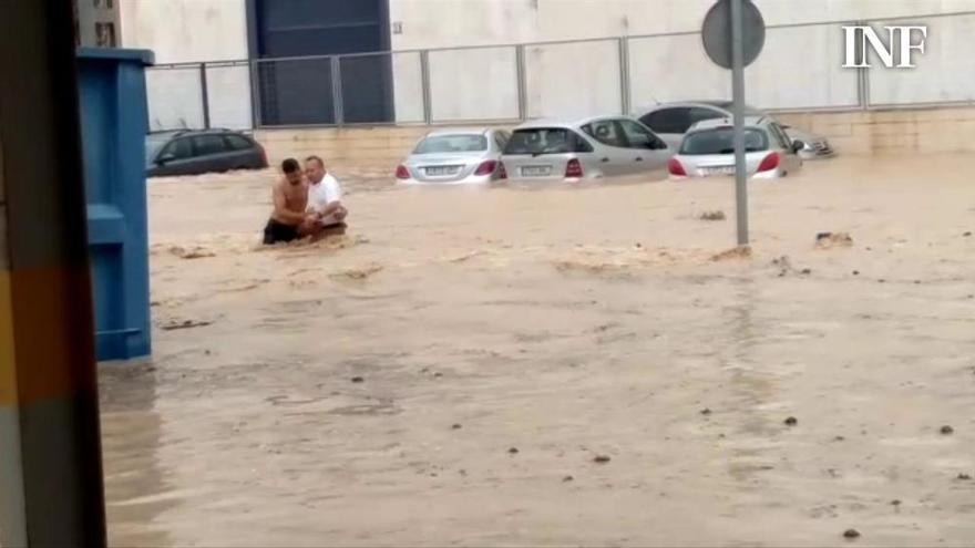 Gota fría: 200 trabajadores atrapados por las lluvias en un polígono de Orihuela