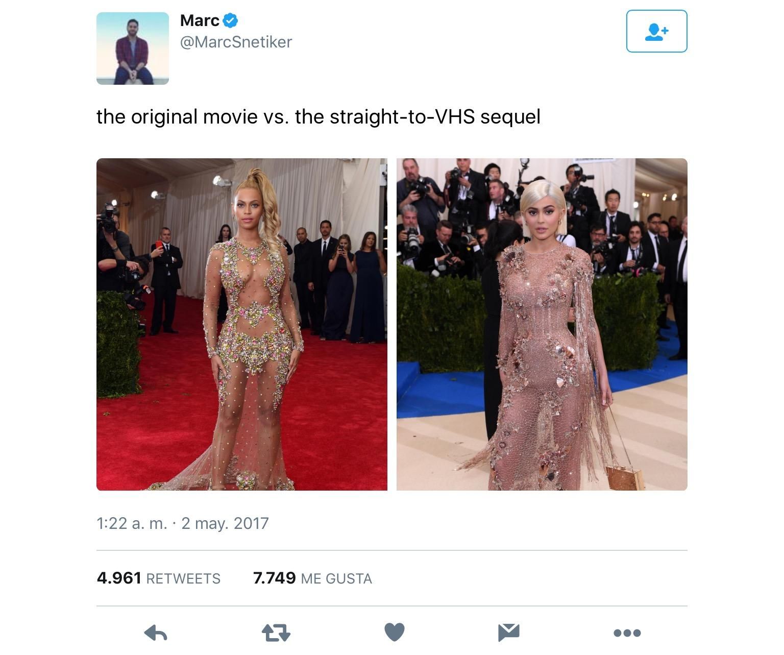 Memes en la Gala MET: Beyoncé versus Kylie Jenner