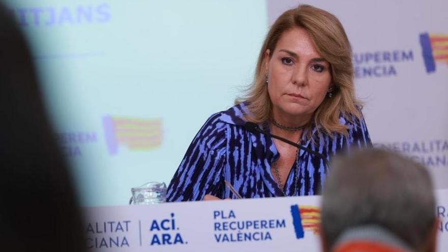 Susana Camarero, en la rueda de prensa posterior al pleno del Consell de este martes, 20 de mayo.