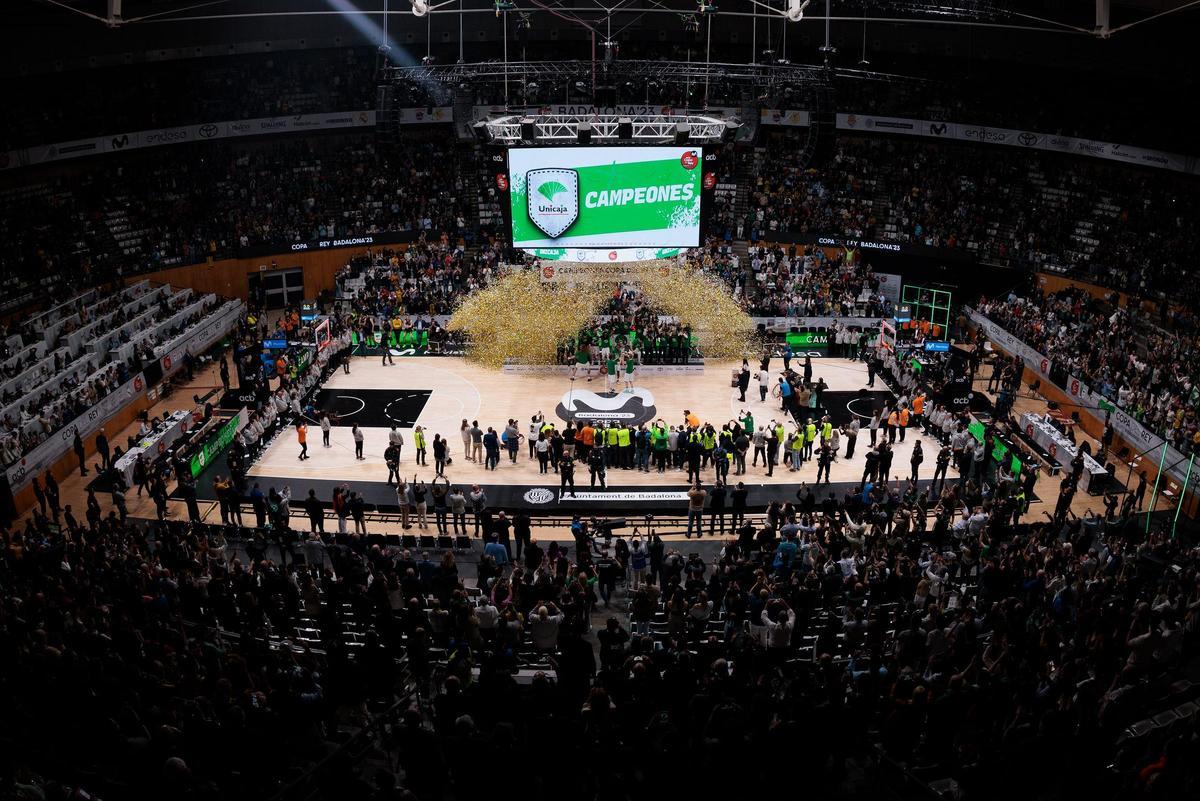 El Unicaja ganó la Copa del Rey en 2023 en el Olímpic.