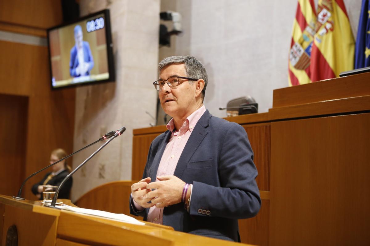 El portavoz del PSOE en las Cortes de Aragón, Vicente Guillén.