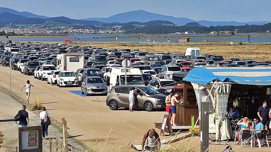 La playa grovense de A Lanzada, ayer.