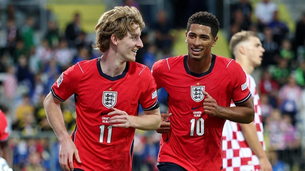 Gordon y Bellingham, juguetones ante Croacia