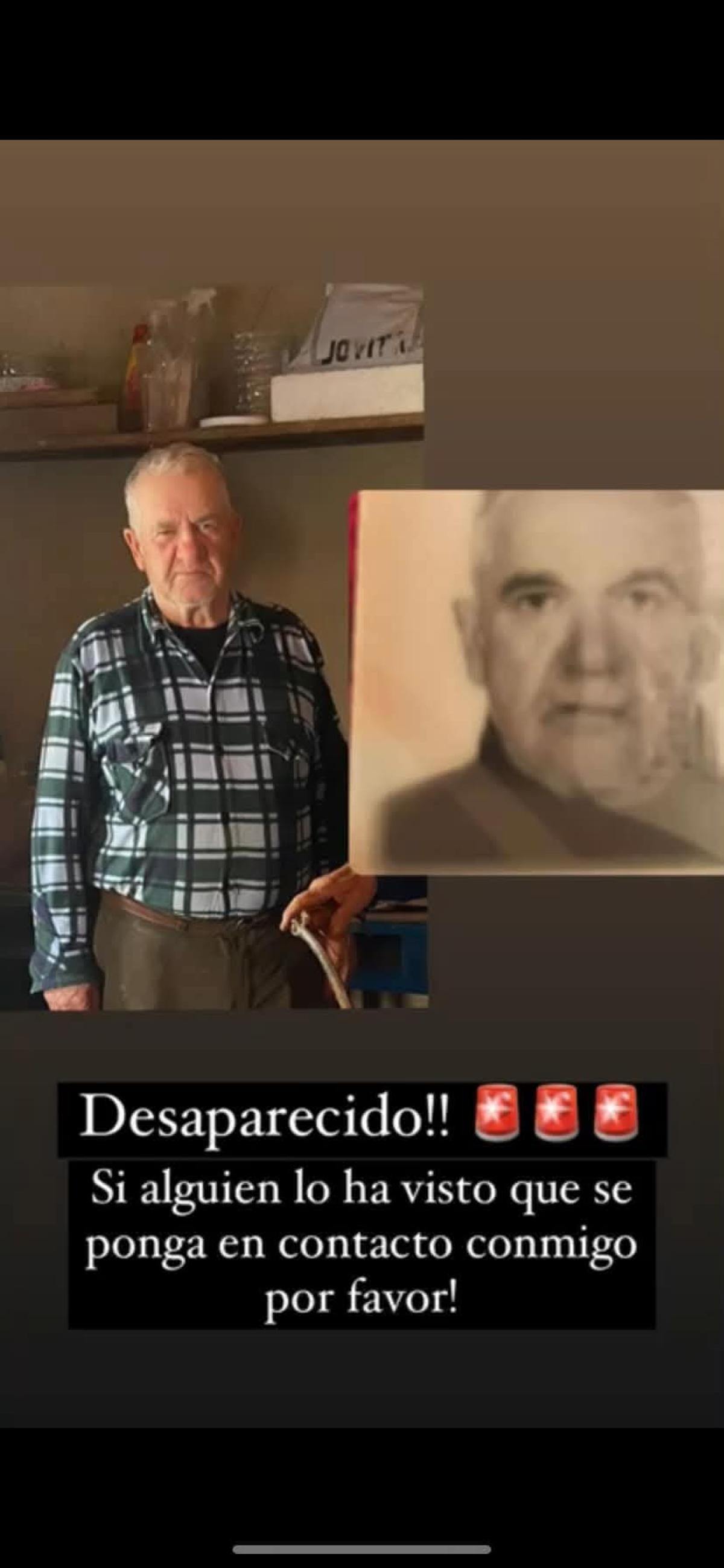 Imagen de Juan Merchán Lopez, desaparecido en Añora.
