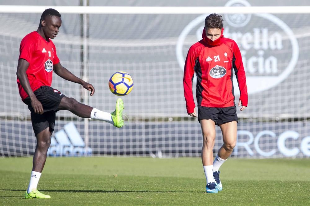 Entrenamiento del Celta a puerta cerrada