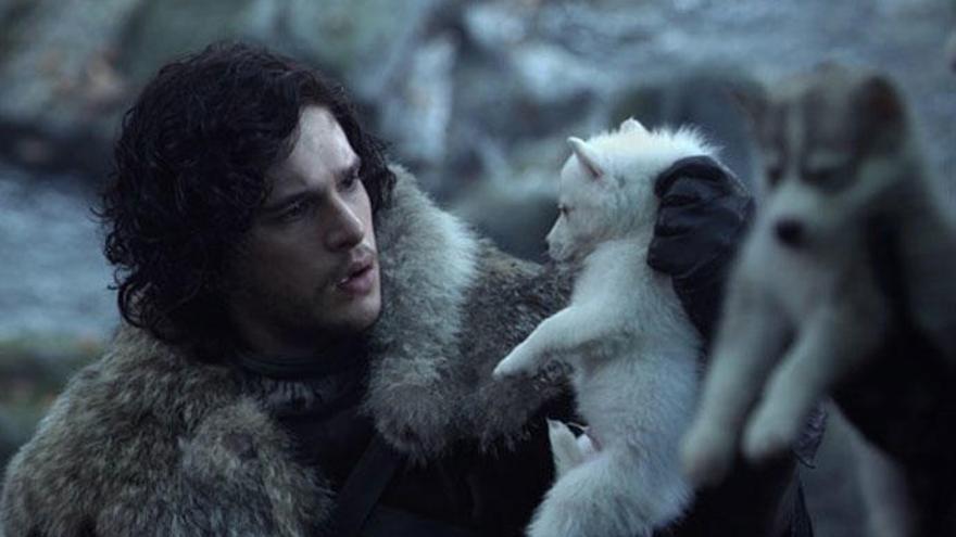 Jon Snow, con Fantasma