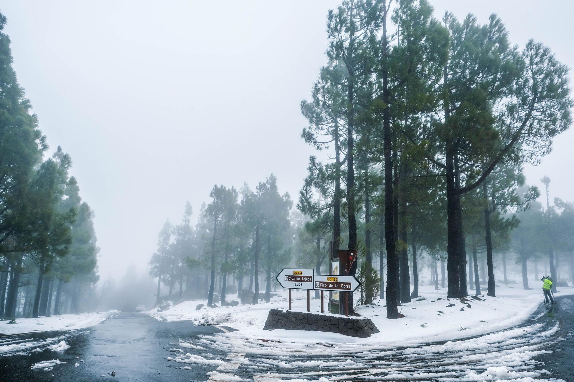 Nieve en la cumbre de Gran Canaria (15/03/2022)