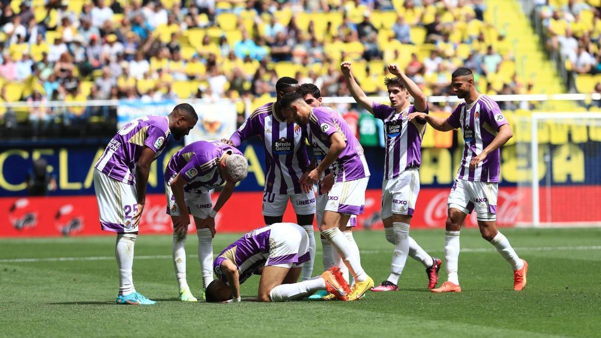 El Yamiq celebra el segundo gol vallisoletano del partido