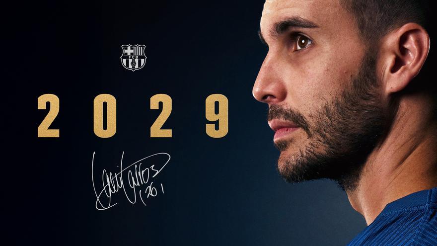 Xavi Barroso firma su renovación con el Barça hasta 2029