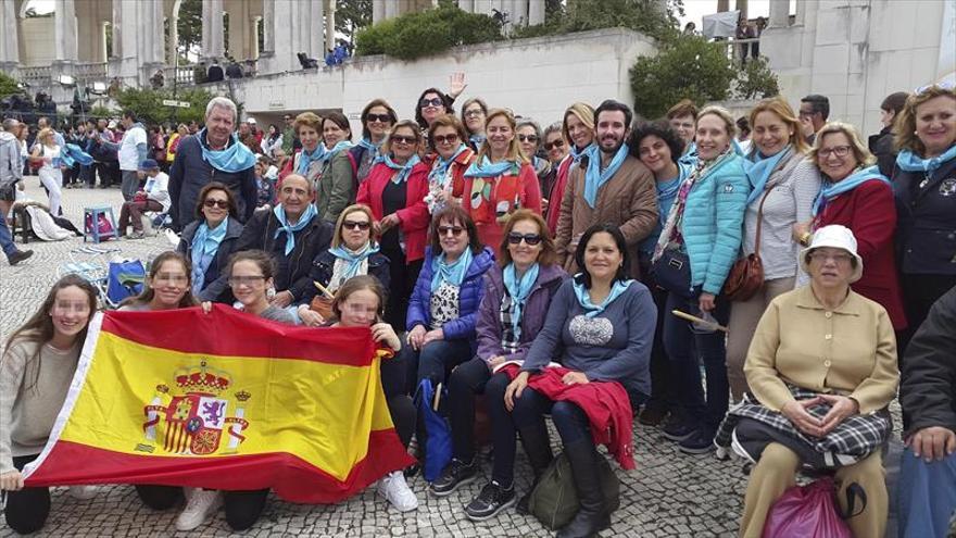 Numerosos extremeños, entre los peregrinos que vieron al Papa en Fátima