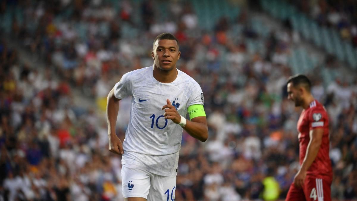 Mbappé durante el encuentro ante Gibraltar