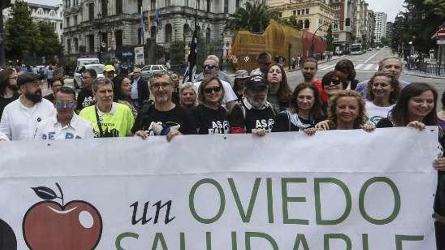 Una protesta contra las plantas de Priorio.