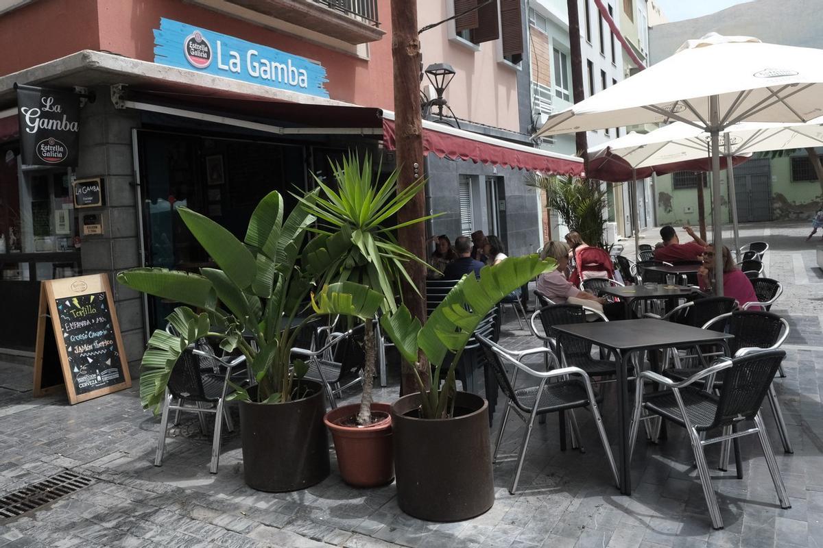 Terraza de La Gamba, en Las Palmas de Gran Canaria