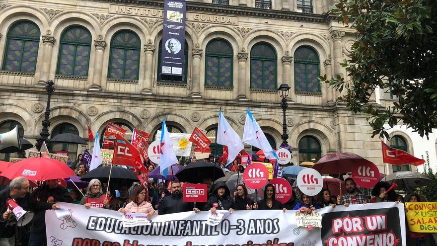 Huelga de trabajadoras en las escuelas infantiles: “O noso convenio é un dos peores que hai”