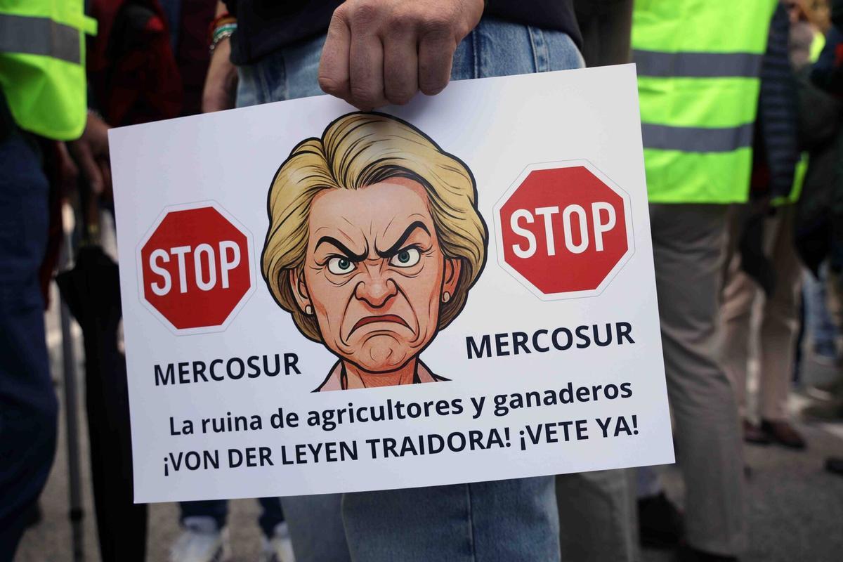 Protestas del campo malagueños, tras la firma del acuerdo Mercosur