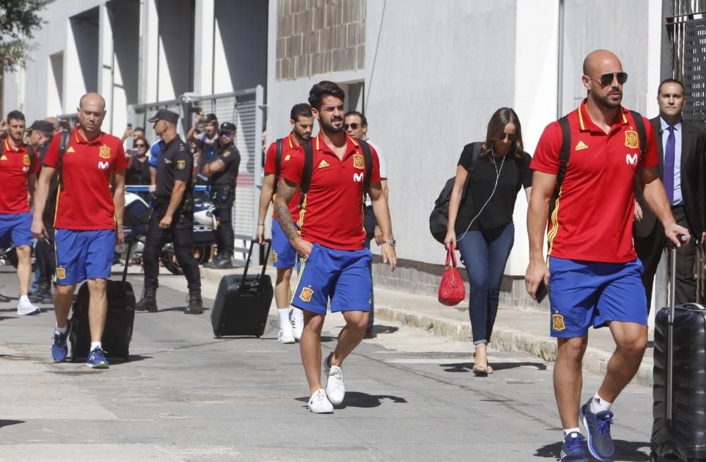 Los jugadores de la Selección llegan a Alicante