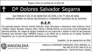 Dª Dolores Salvador Segarra