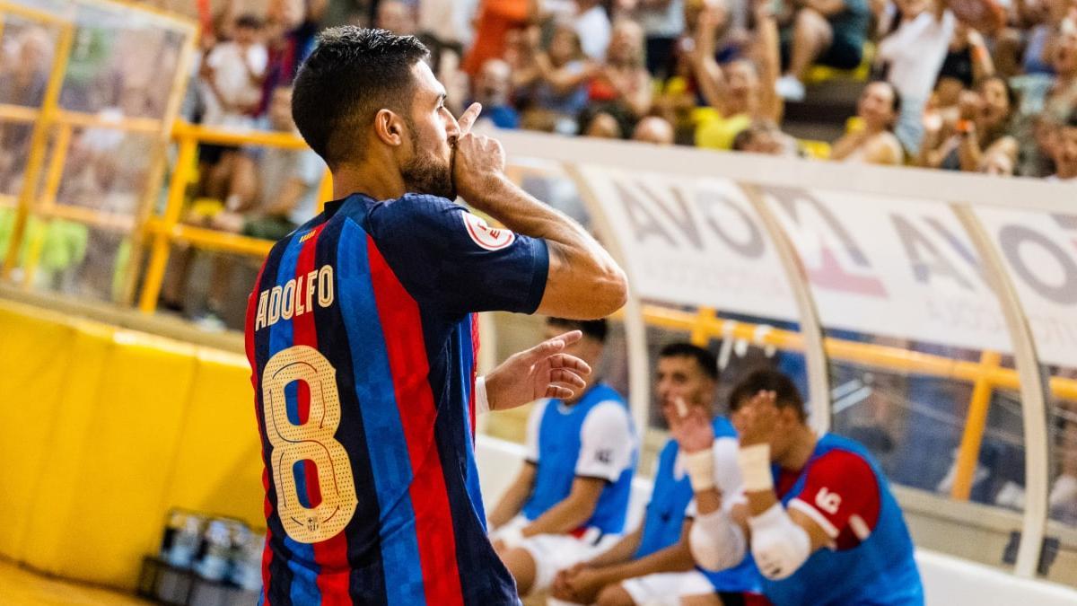 Adolfo abrió el marcador en la final de la Copa Catalunya