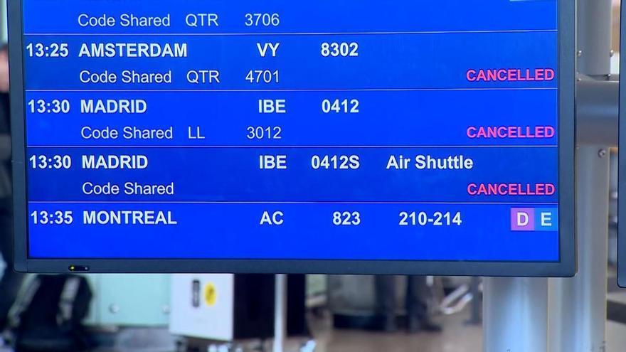Aeropuerto Josep Tarradellas Barcelona-El Prat este jueves con 101 vuelos cancelados