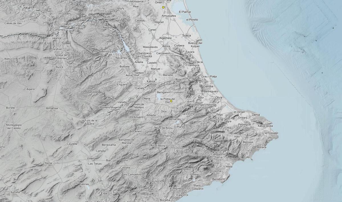 El terremoto localizado en la Pobla del Duc ha sido de 1,5 grados de magnitud en la escala Richter.