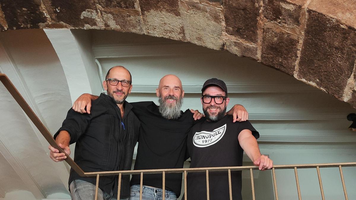 Albert Rial, Jordi Parramon y Alain Salamano, en La Palma de Bellafila.