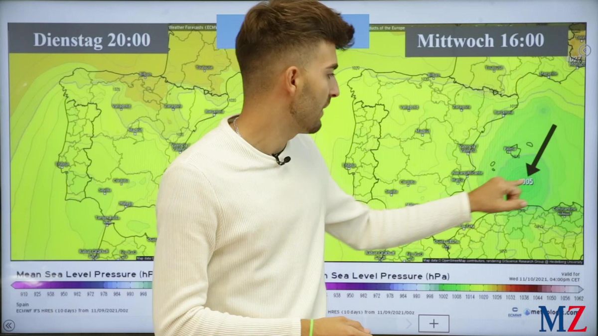 Duncan Wingen bei der Wettervorhersage für den 9. bis 12. Oktober