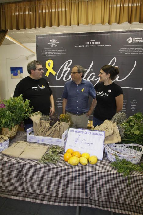 Quim Torra participa en un taller de ratafia a Santa Coloma de Farners