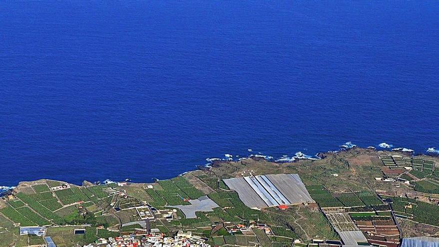 Vista aérea del casco de Buenavista del Norte.