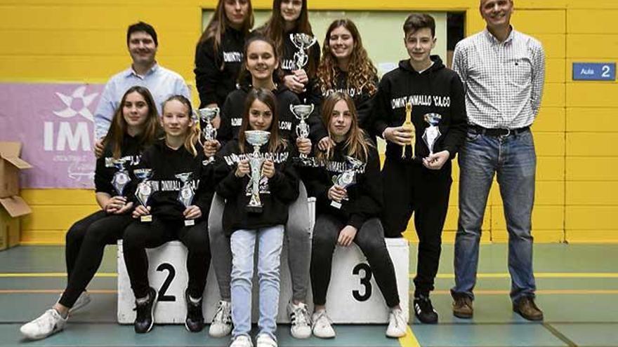 Jugadores y técnicos del Club Bádminton Palma.