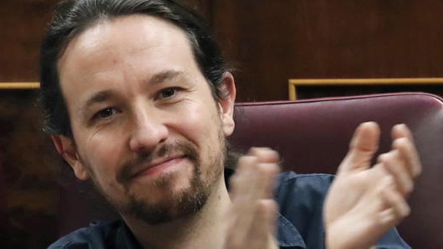 Pablo Iglesias, durante el debate de investidura