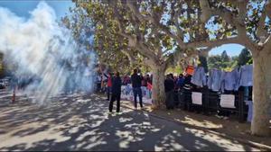 Protesta de los Mossos ante el Parlament para reclamar mejoras laborales y salariales.