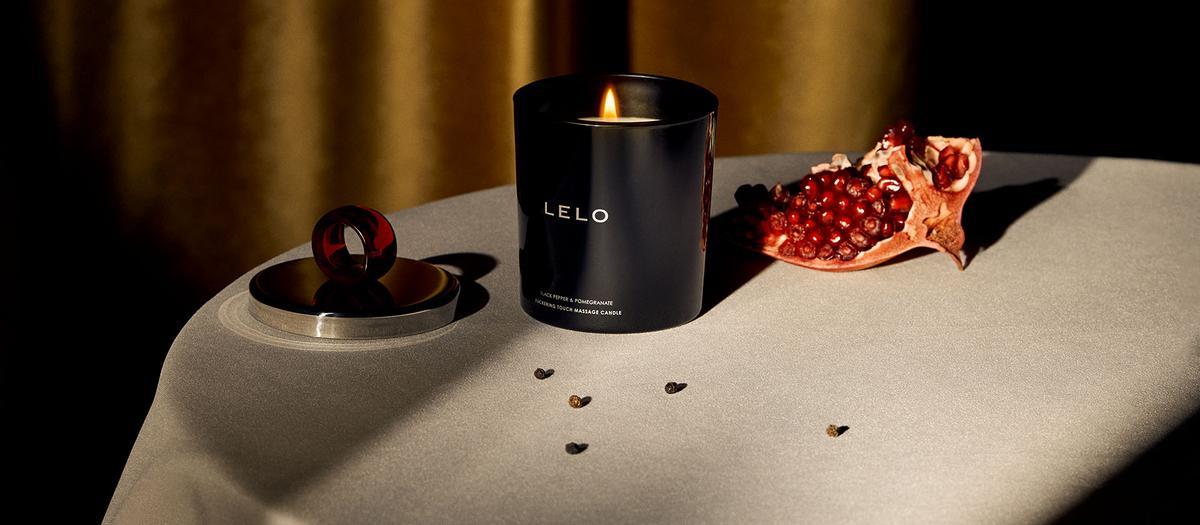 La cera de las velas aromáticas de LELO se derrite para convertirse en aceite para masajes.