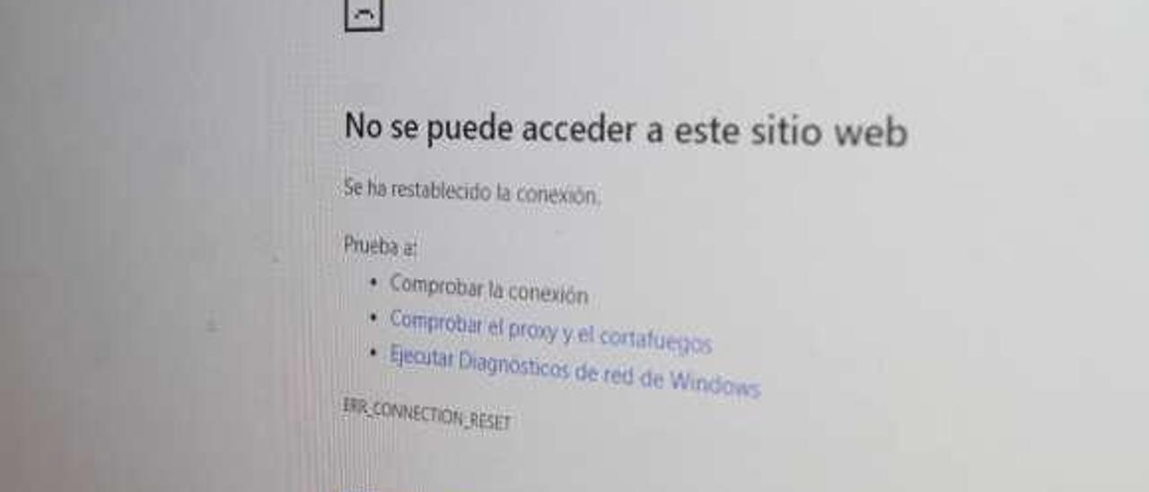 La página web de la Diputación de Ourense, inoperativa. // I. O.